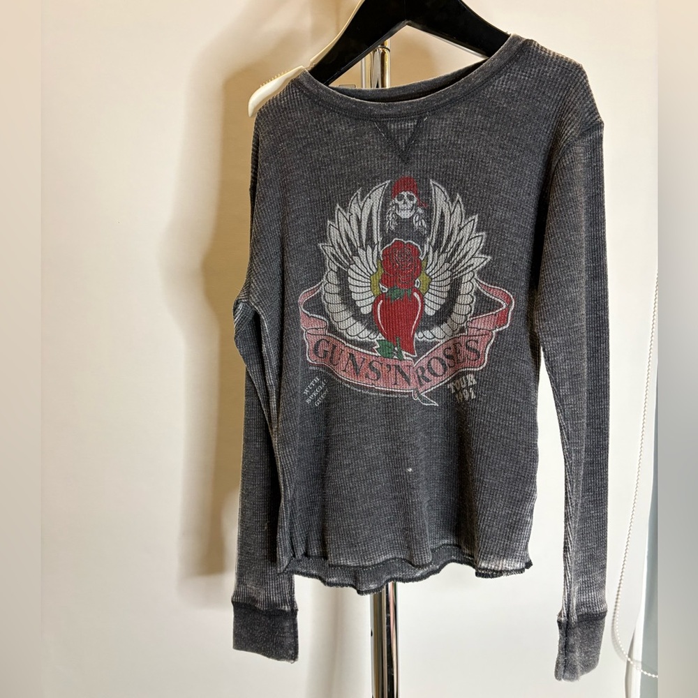 Rowdy Sprout Guns N’ Roses Thermal Long Sleeve Top Size 6